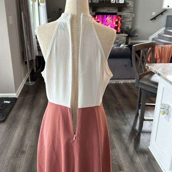 SHEIN white and dark pink dress size large - Picture 5 of 10